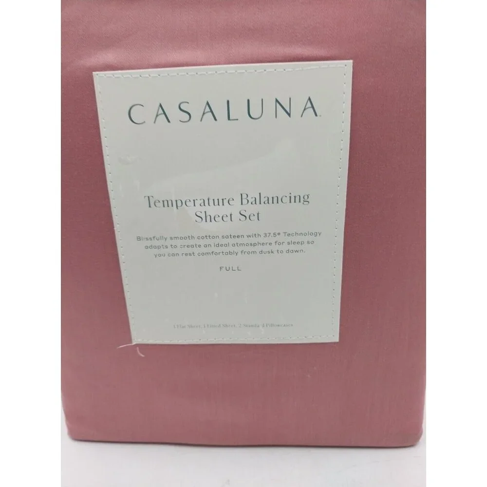 Casaluna Temperature Balancing Sheet Set Full Size Rose Color